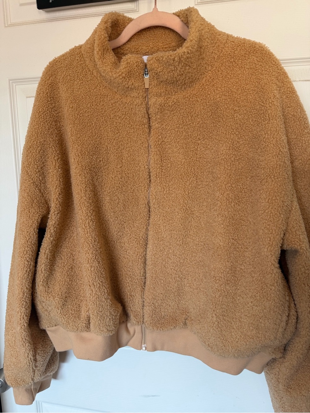 Beyond Yoga Camel Teddy Full-Zip Jacket